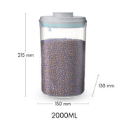 Airtight Round Food Container - 2000ml