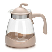 2000ml Borosilicate Glass Jug with Lid - Light Brown