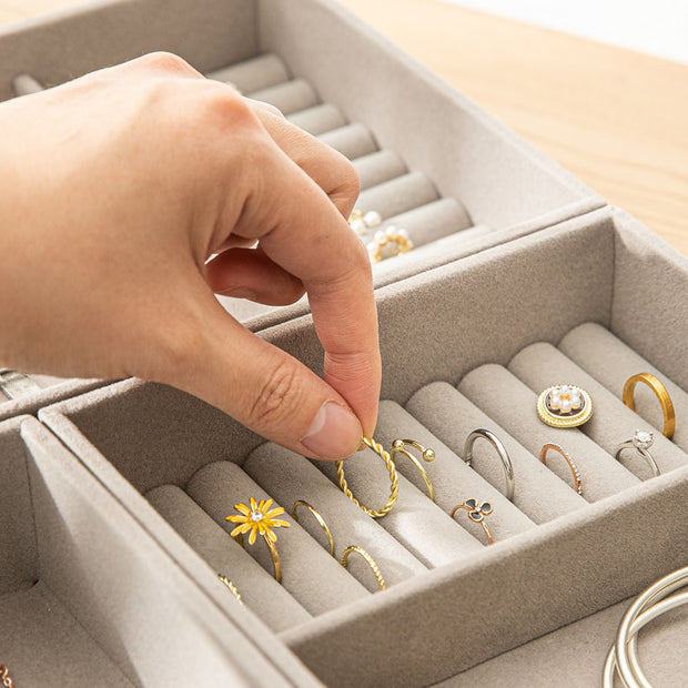 Jewellery Tray Organizer - Ring with Side Compartment