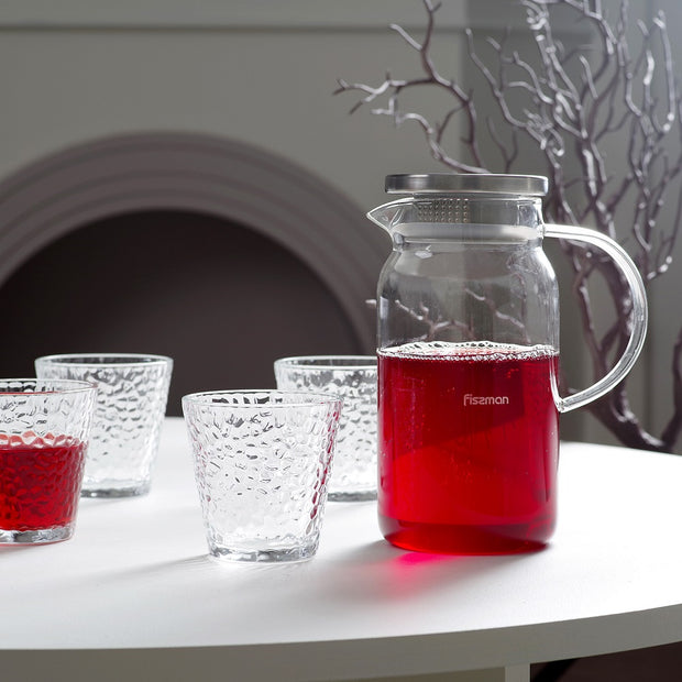 1400ml Glass Jug with 4pcs Glasses