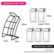 6pcs Condiment Seasoning Set with Rack