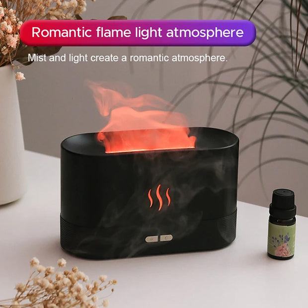 Flame Light Aroma Diffuser - Black