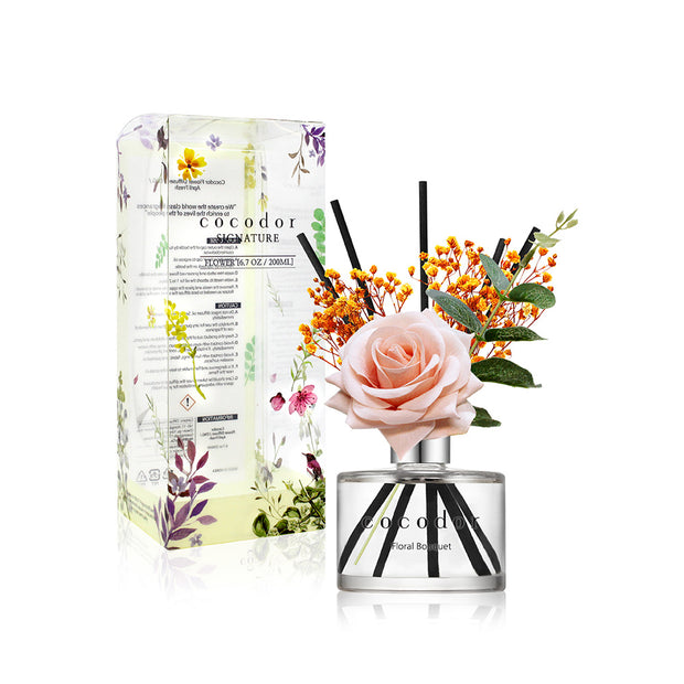 Rose Flower Reed Diffuser 200ml - Floral Bouquet