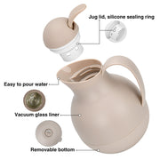 Circular 1000ml Vacuum Insulated Jug - Mocha Cream