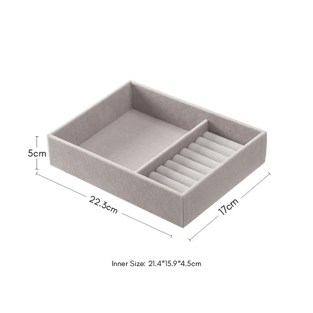 Jewellery Tray Organizer - Ring with Side Compartment