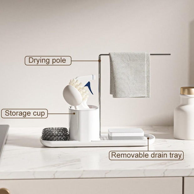 Long Sink Accessories with Cloth Rod Holder