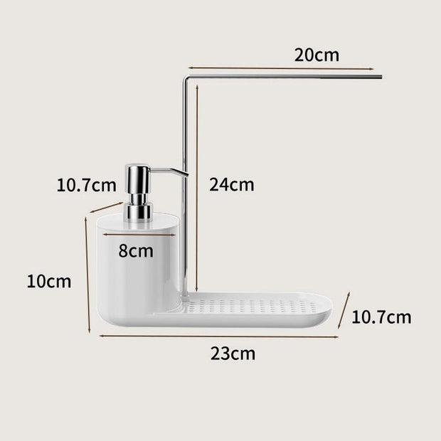 Soap Dispenser with Cloth Rod Holder