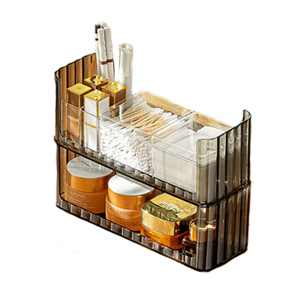 Stackable Cosmetic Organizer - Transparent Grey