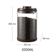 Airtight Coffee Beans Glass Container - 2000ml