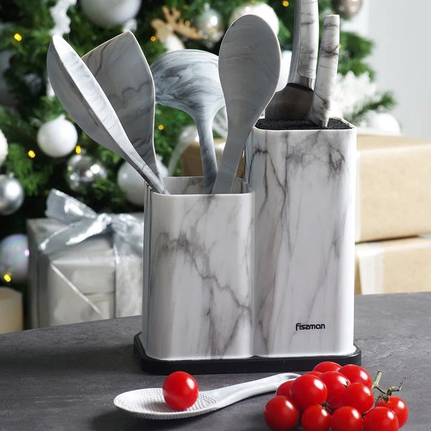 Marble Knives & Utensil Holder