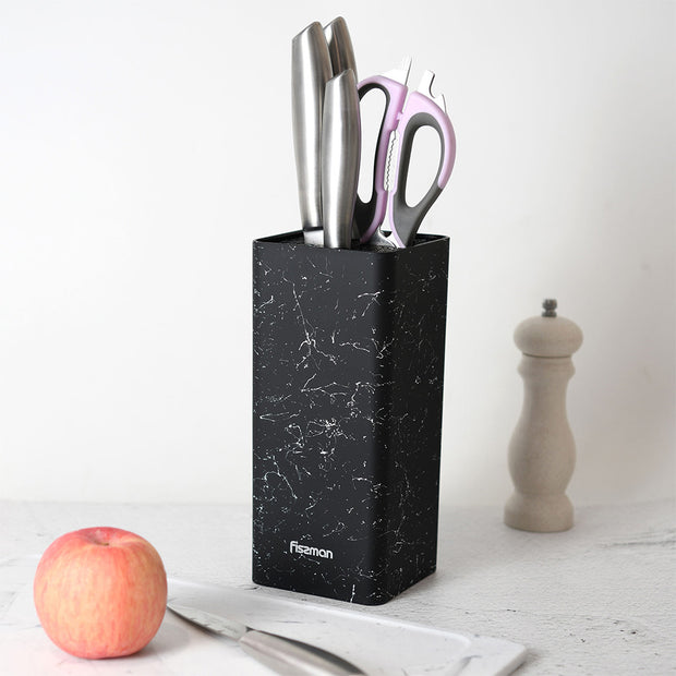 22cm Black Marble Square Knife Holder