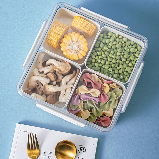 Removable 4 Grid Food Container - Square