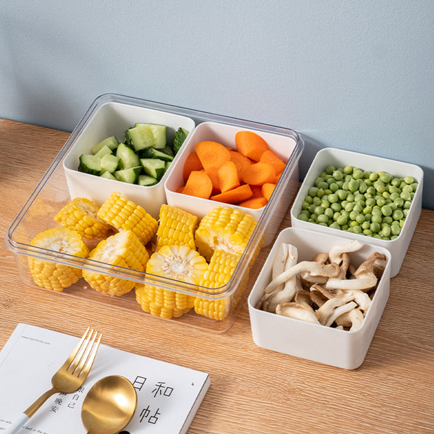 Removable 4 Grid Food Container - Square