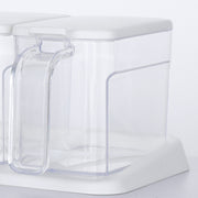 3pcs Clear Condiment Holder - White