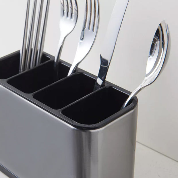 Stainless Steel 4 Compartment Utensil Holder