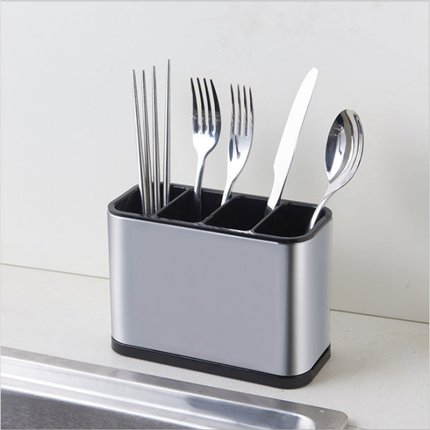 Stainless Steel 4 Compartment Utensil Holder