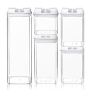 5pcs Stackable Airtight Food Container - White