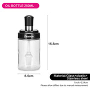 Oil Bottle with Silicone Brush - 250ml