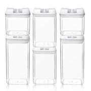 6pcs Stackable Airtight Food Container - White