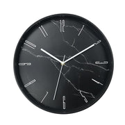 Black Marble Black Rim Wall Clock (12inch)