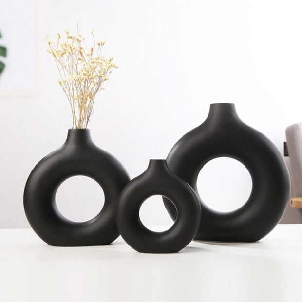 Black Ceramic Vase - Small