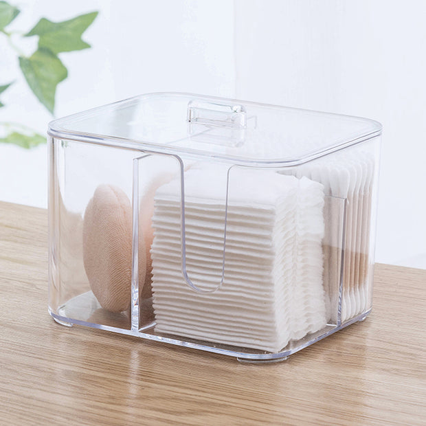 Plastic Storage Box Travel Cotton Pad Holder Cotton Swab - Temu