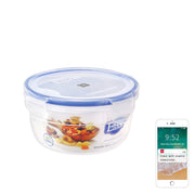 Round Plastic Food Container - 600ml x 2pcs