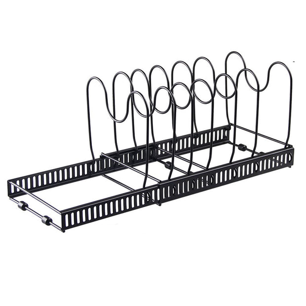 Extendable Pot & Pan Rack - Black