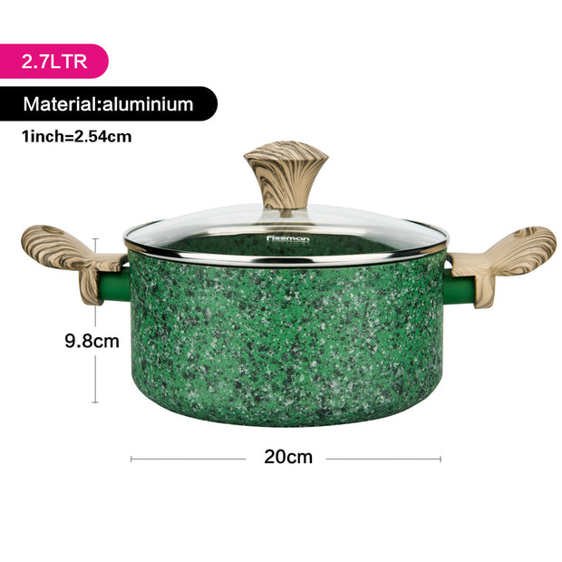 20cm Malachite Series Casserole Pot - 2.7L