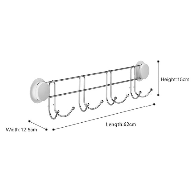 Suction 4 Double Wall Hooks