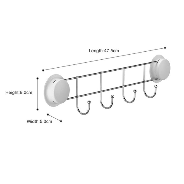 Suction 4 Single Wall Hooks