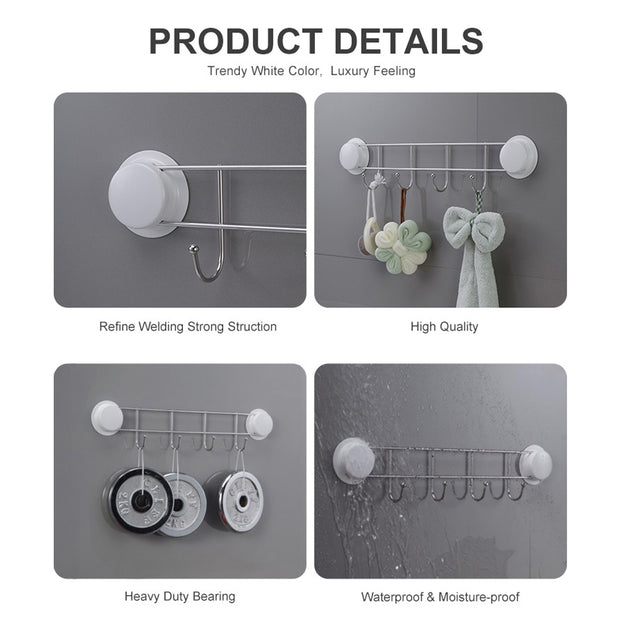 Suction 4 Single Wall Hooks