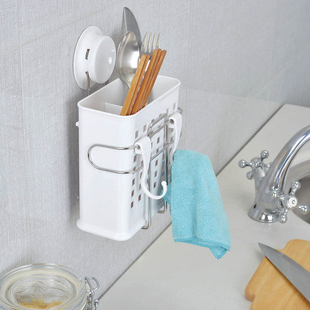 Suction Utensil Holder with Hooks