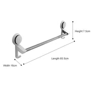 Suction Single Towel Bar with 2 Hooks