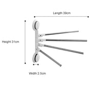 Suction Towel Bar with 4 Swing Arms