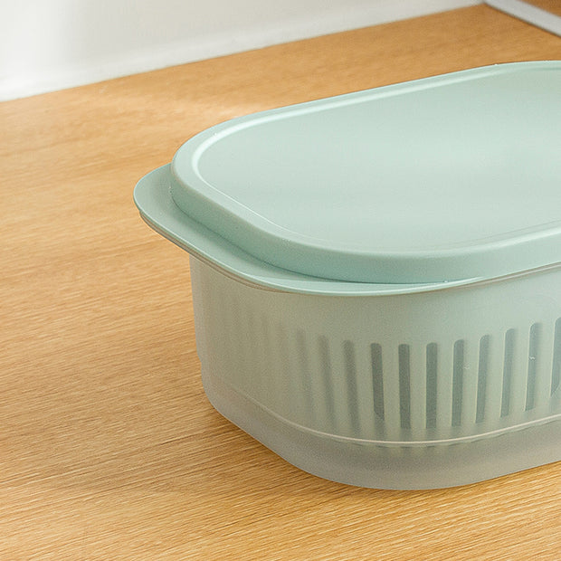 Food Container with Drainer - Green