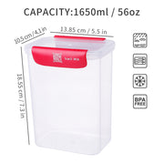 Smart Track Tall Plastic Food Container - 1650ml x 2pcs