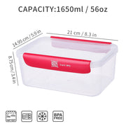 Smart Track Plastic Food Container - 1650ml x 2pcs