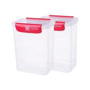 Smart Track Tall Plastic Food Container - 1650ml x 2pcs