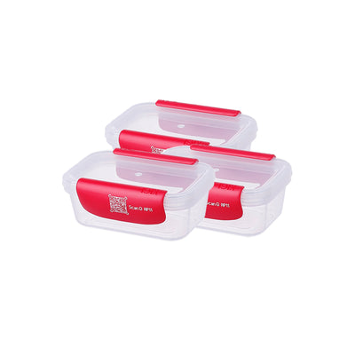 Smart Track Plastic Food Container - 180ml x 3pcs