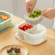 Food Container with Drainer - Green