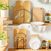 Pot Lid & Chopping Board Rack - White