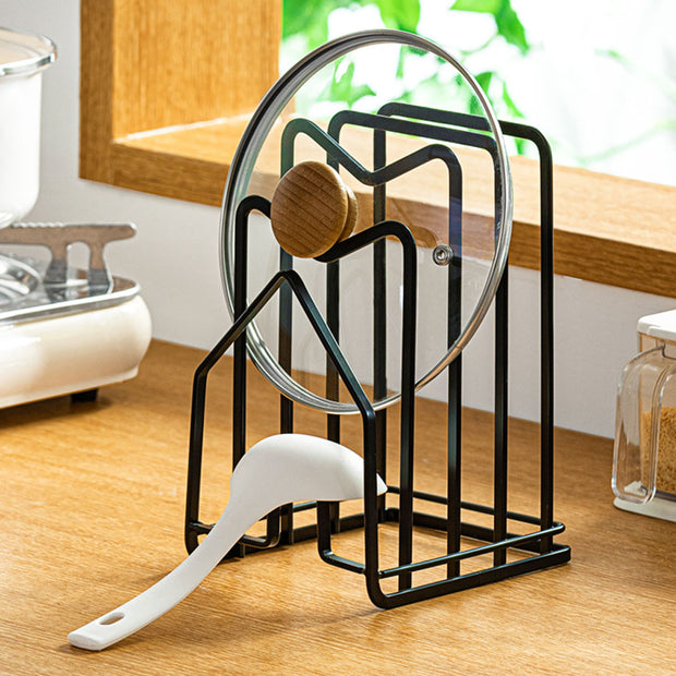 Pot Lid & Chopping Board Rack - Black