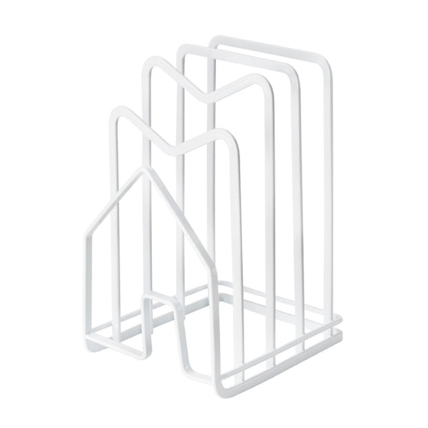 Pot Lid & Chopping Board Rack - White