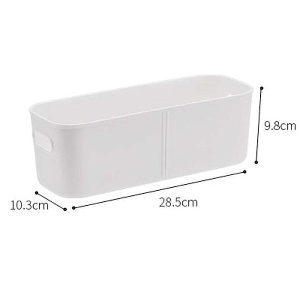 Ivory White Storage Box - Narrow