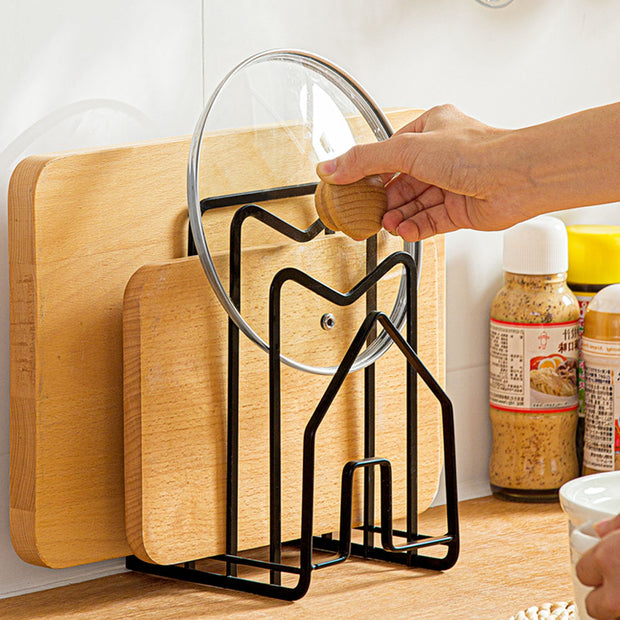 Pot Lid & Chopping Board Rack - Black