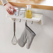 Shelf Holder with Hooks (Stick On)