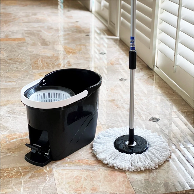 White Magic Spin Mop Duo (Hand Press + Foot Press)