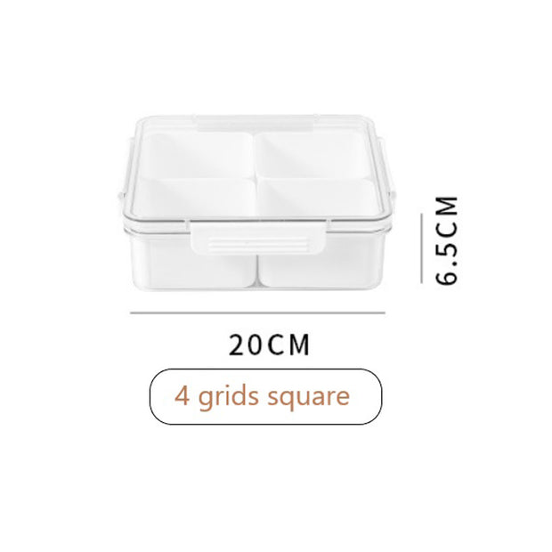 Removable 4 Grid Food Container - Square