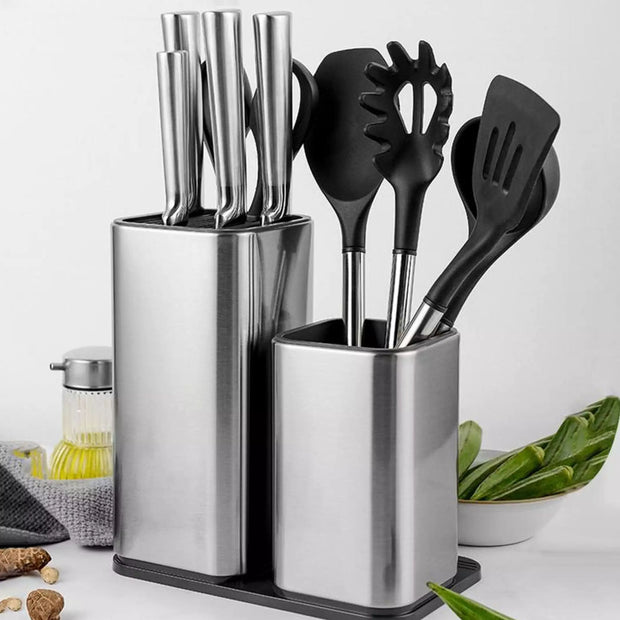 Stainless Steel Knives & Utensil Holder